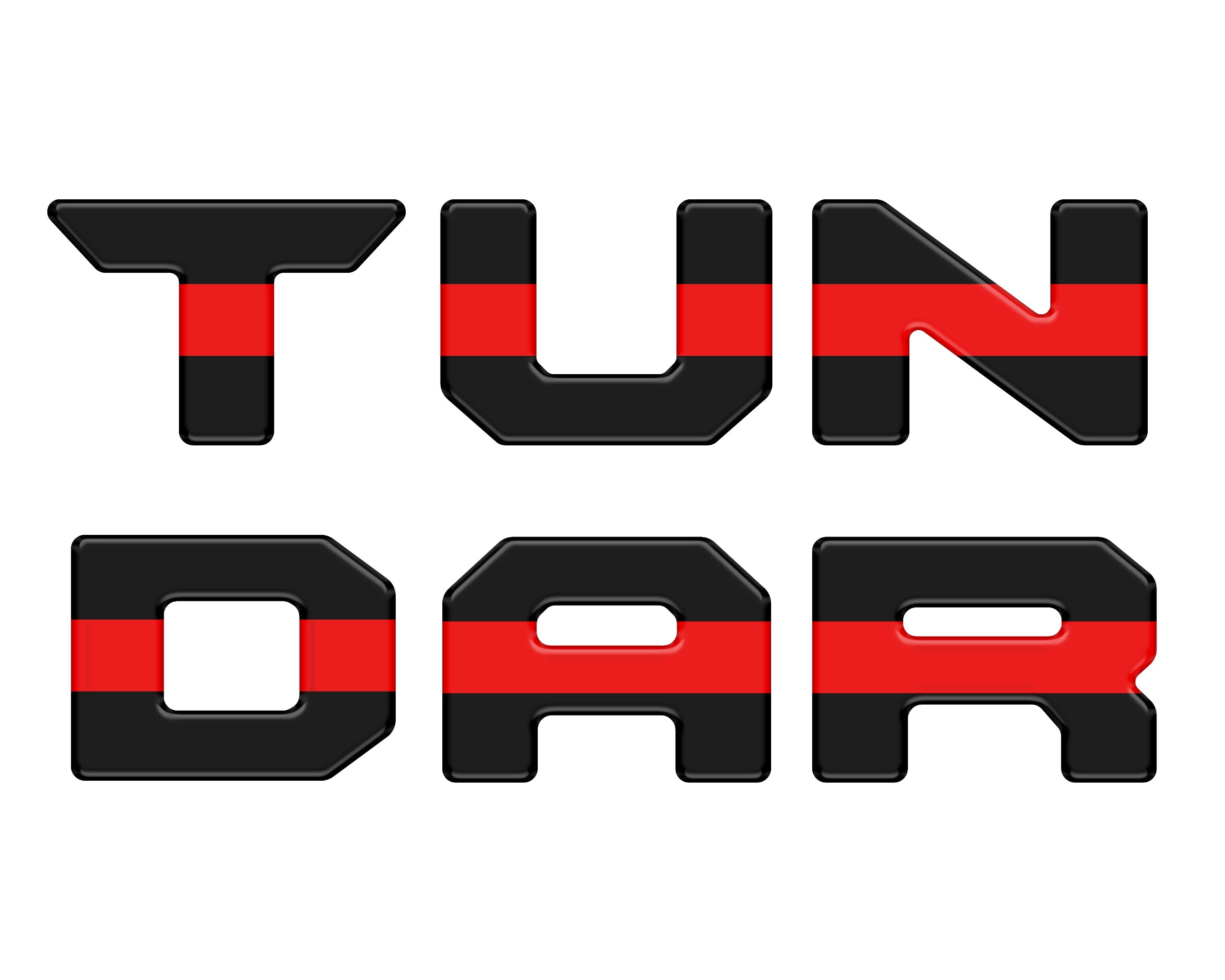 Bed Rail Tailgate Letter Overlays Tundra (2022+)