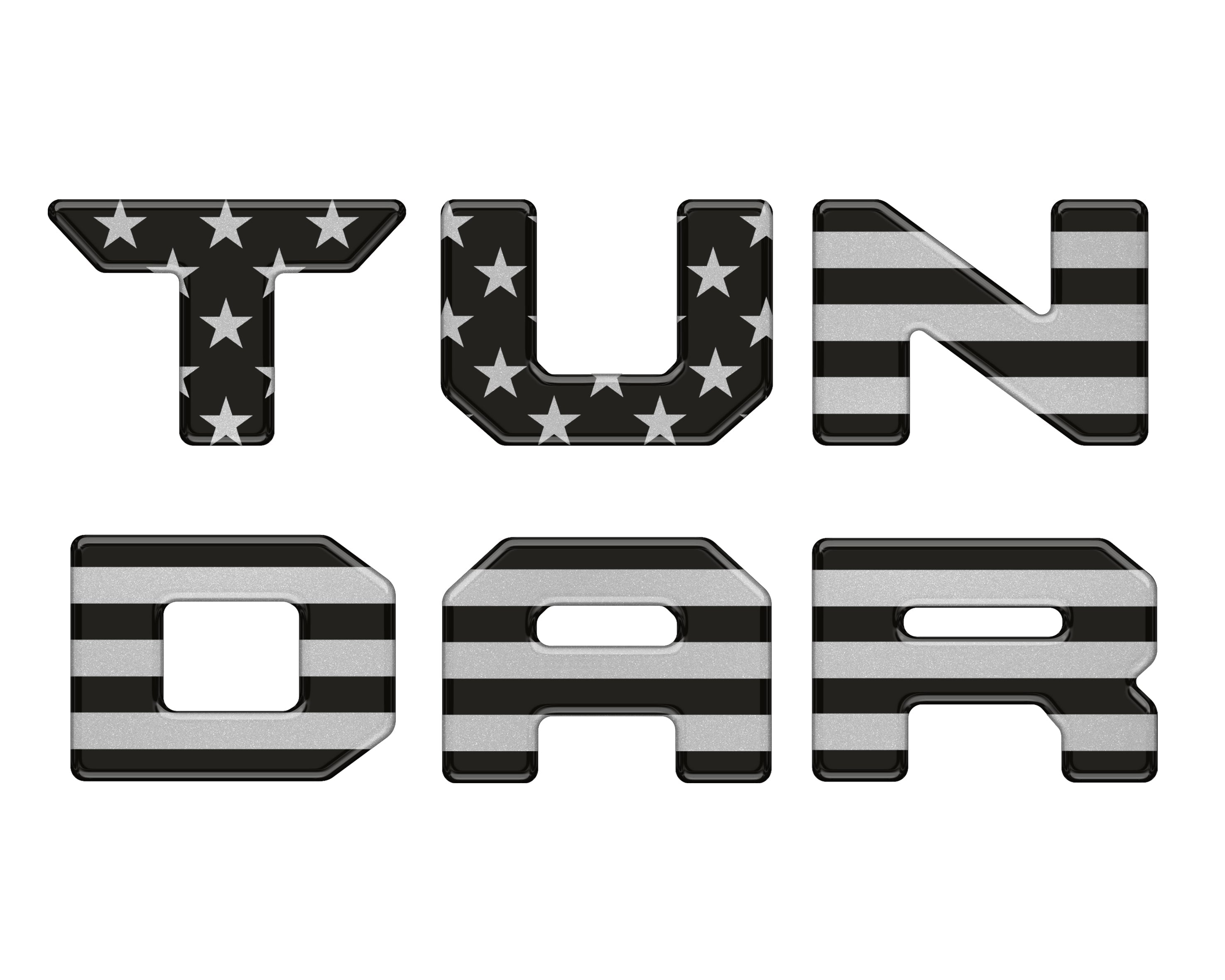 Bed Rail Tailgate Letter Overlays Tundra (2022+)