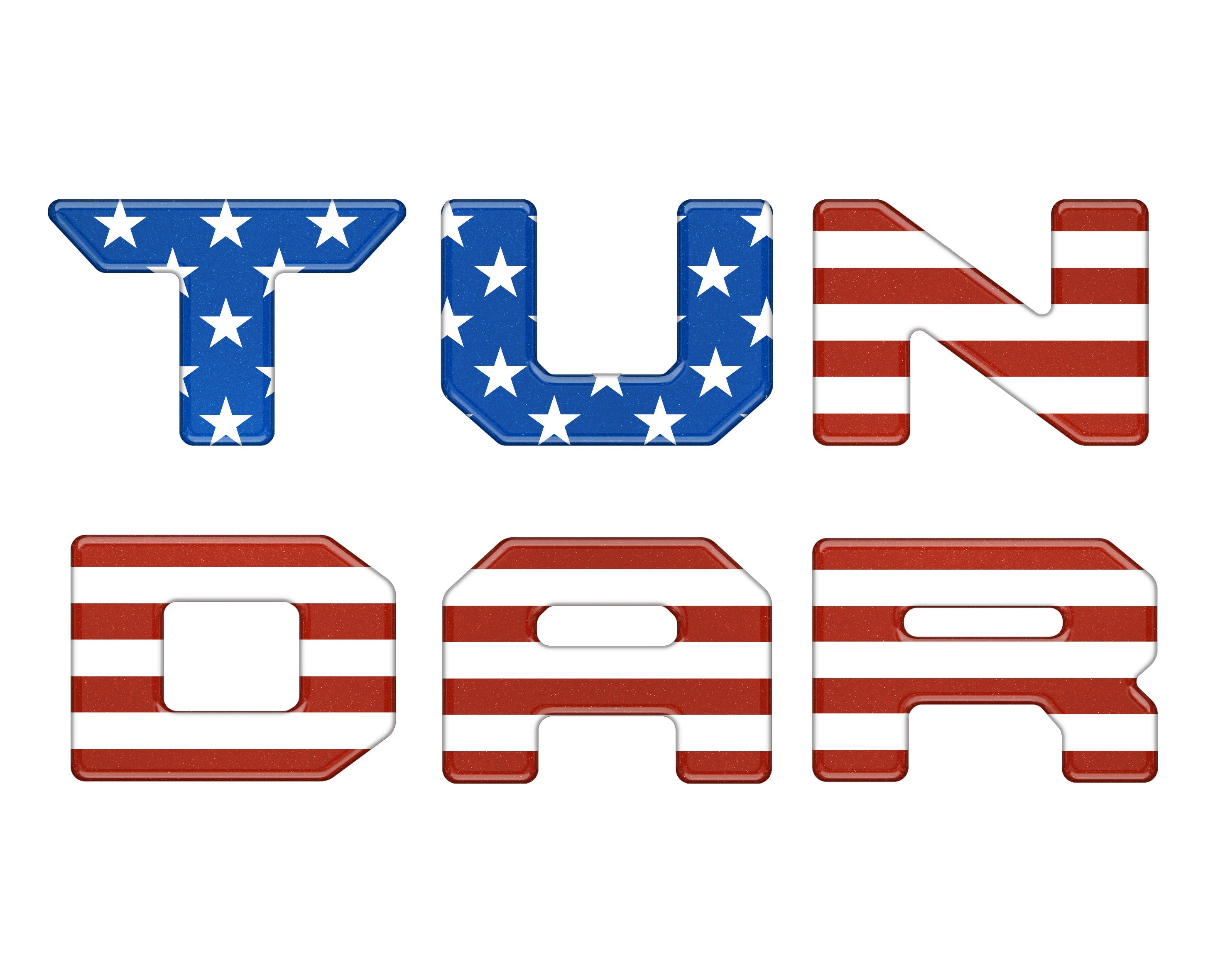 Bed Rail Tailgate Letter Overlays Tundra (2022+)