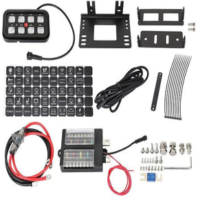 Vehicle Accessory 8 Switch Control System (Blue Backlighting)