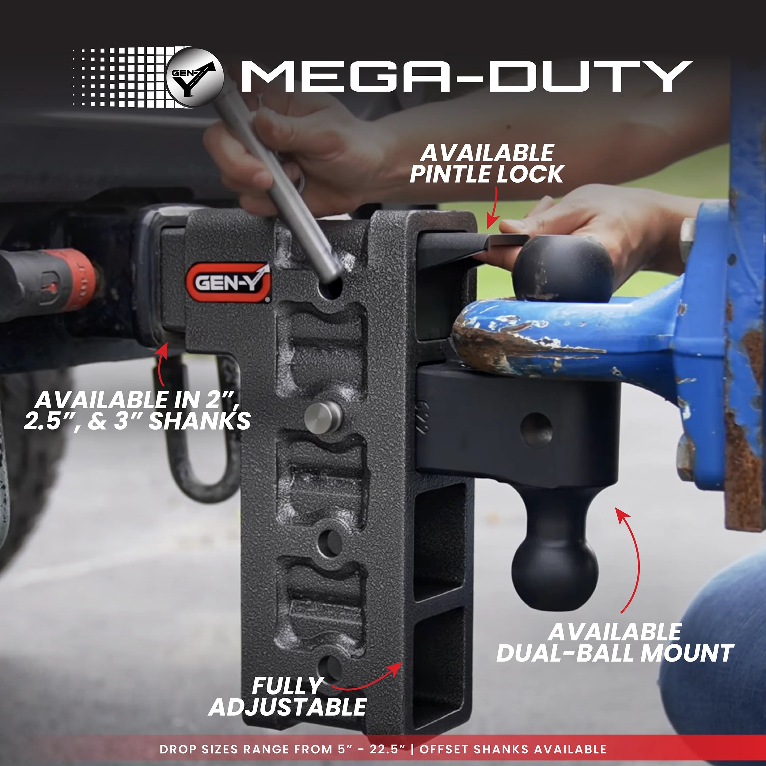 The Mega Duty Drop Hitch
