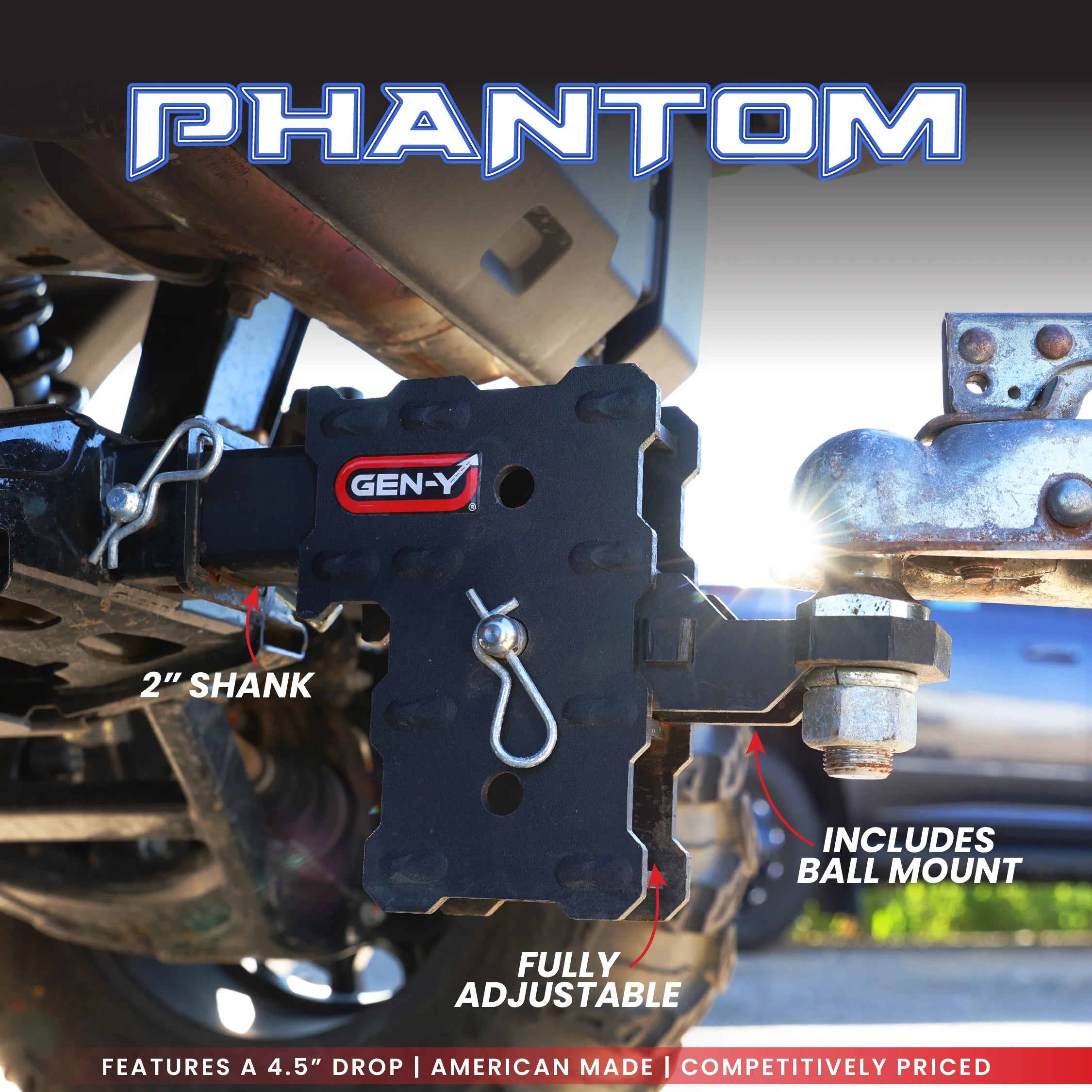 Phantom 5K Drop Hitch 2" Shank