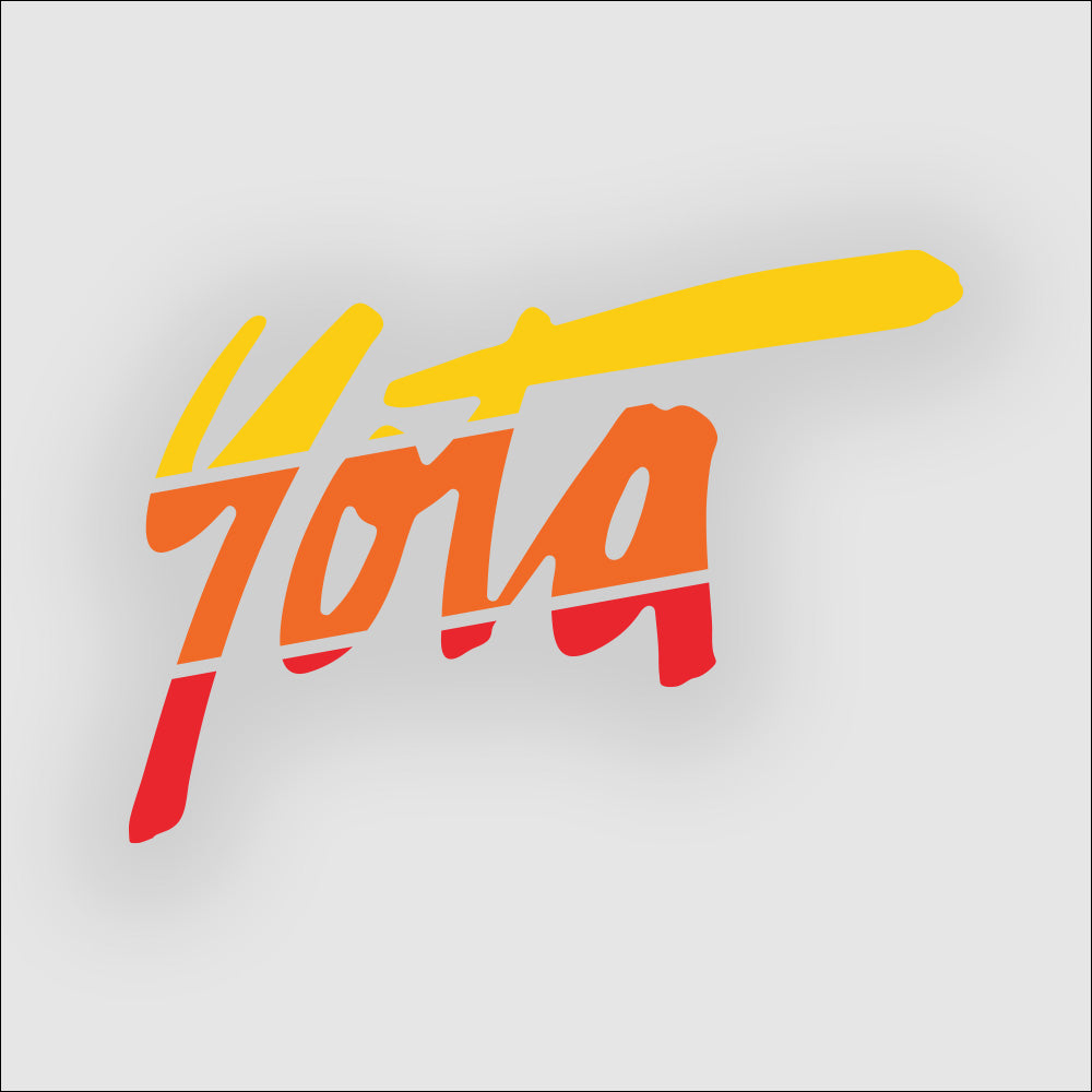 Tri Color Yota Script Sticker