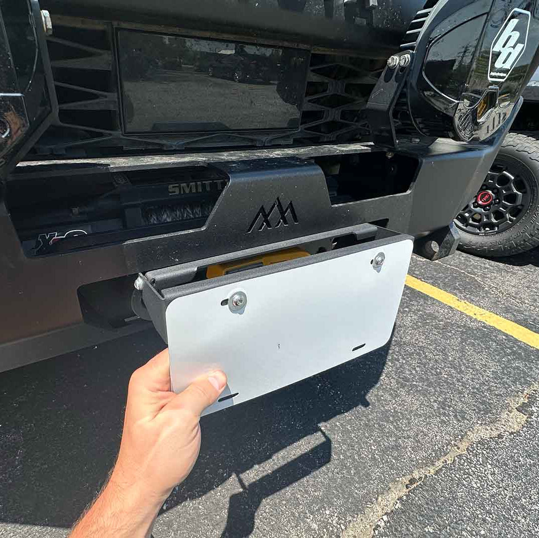 Flip Up Front License Plate Holder - Hawse Fairlead