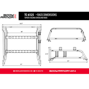 Overland Bed Rack Tacoma (2016-2023)