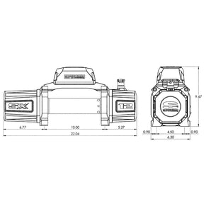 SX12 12V DC 12,000lb Steel Wire Rope Winch