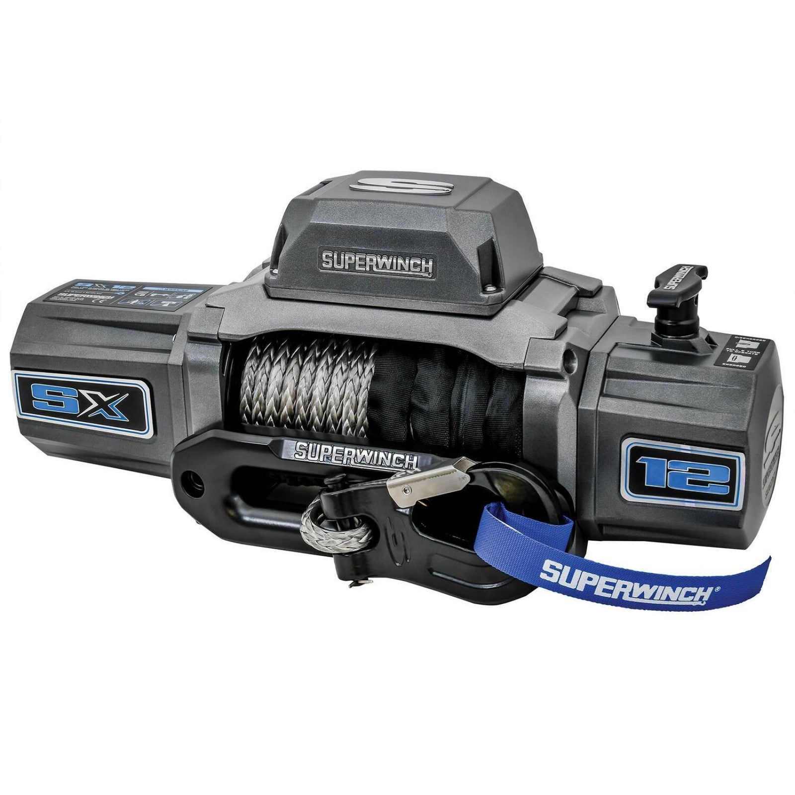 SX12SR 12V DC 12,000lb Synthetic Rope Winch