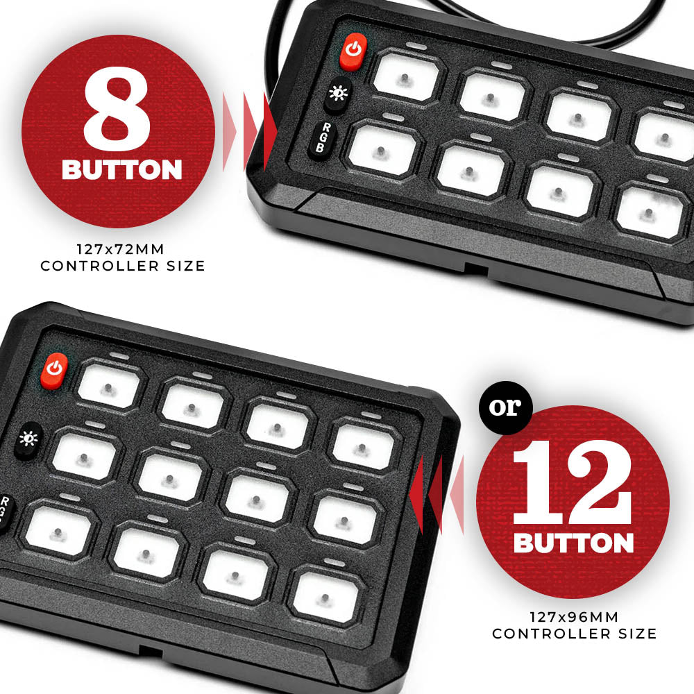 YP2 8 or 12 Button Auxiliary Power Kit + Bracket Tacoma (2016-2023)