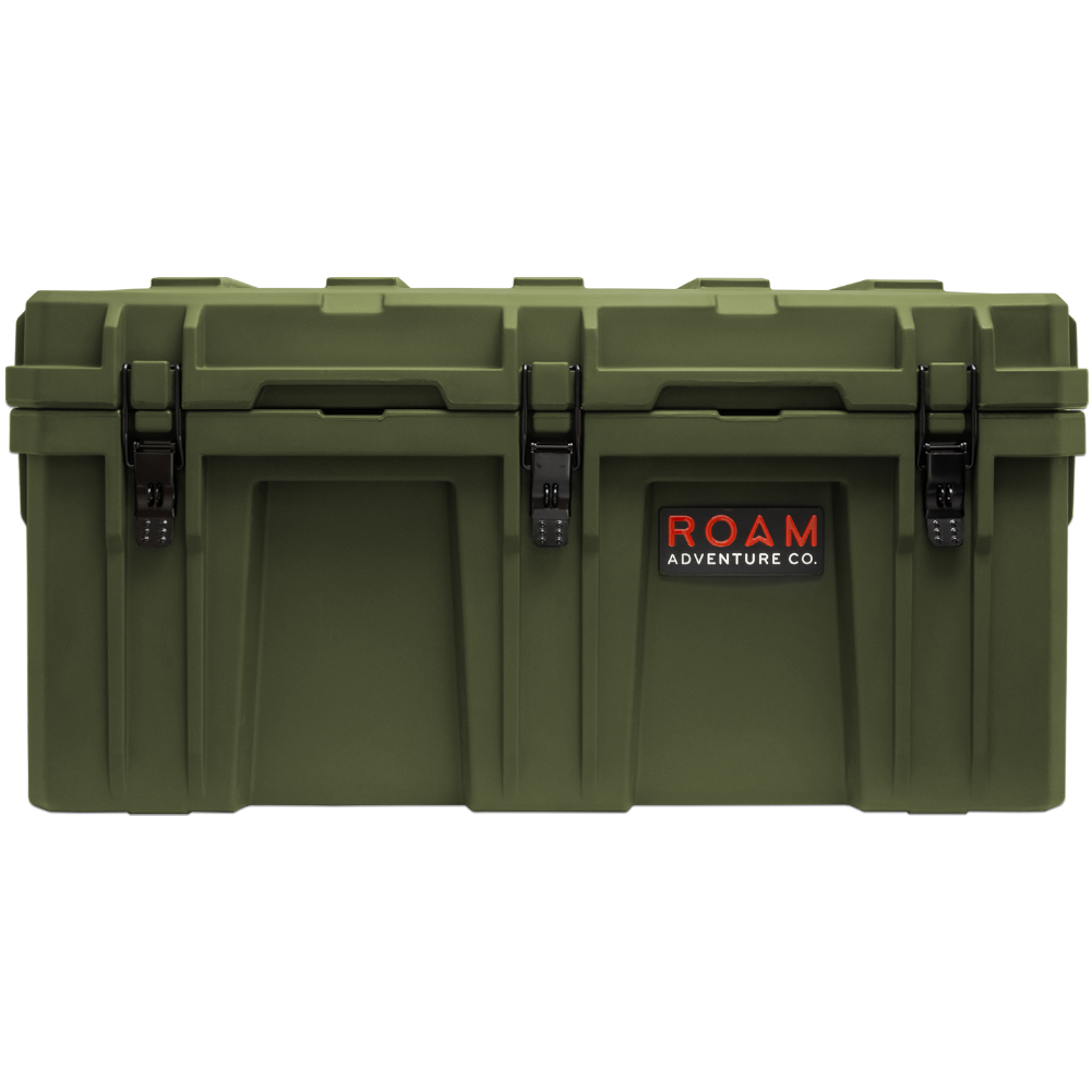 Heavy-duty ROAM 160L Rugged Case shown in OD Green