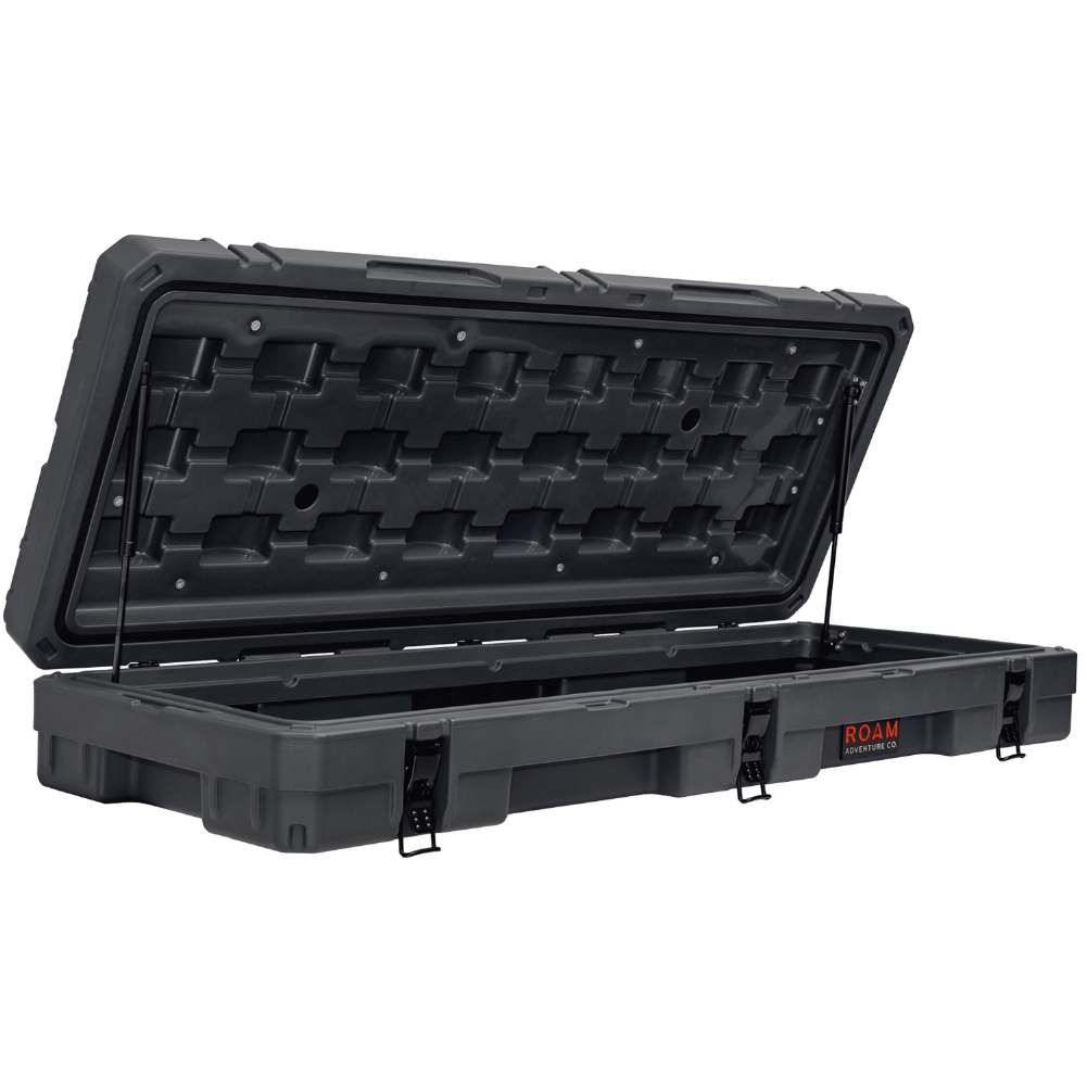 ROAM 83L Rugged Case — low-profile, heavy-duty storage case with 3 lockable latches